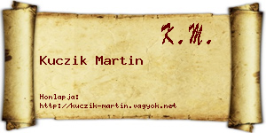Kuczik Martin névjegykártya